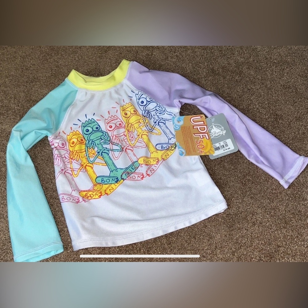 Boys Disney Toy Story swim shirt rash gaurd sz 4T